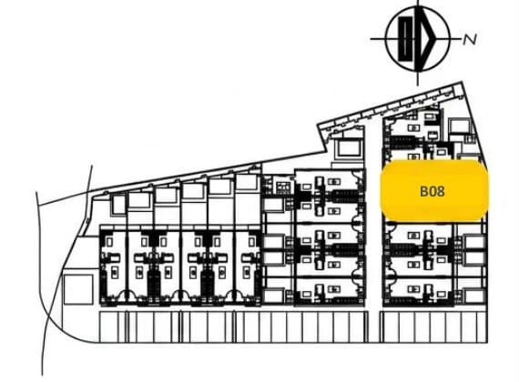 Site plan showing the location of Unit B08