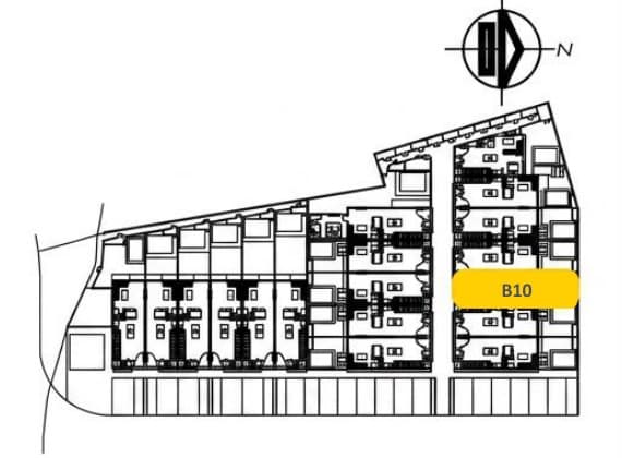 Site plan showing the location of Unit B10