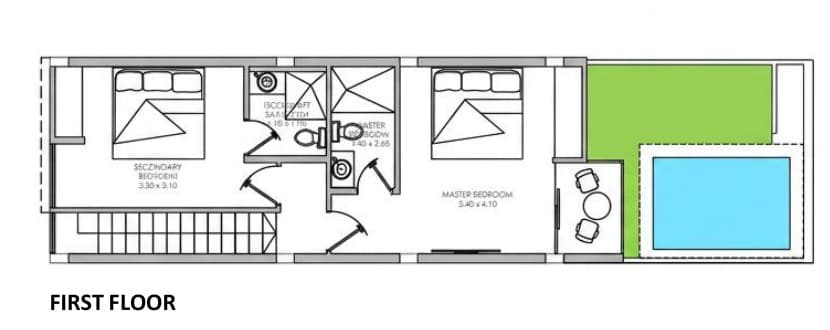 Unit B08 first floor plan