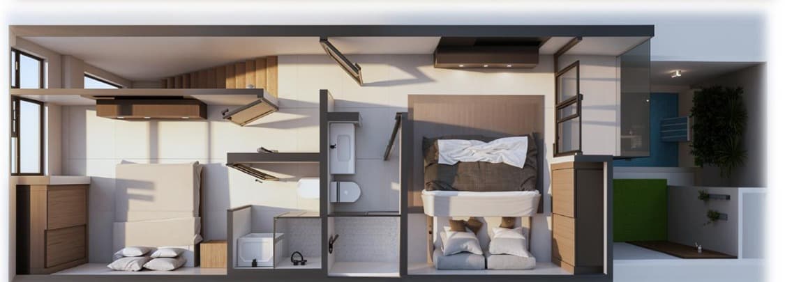 Unit B08 first floor 3D rendering